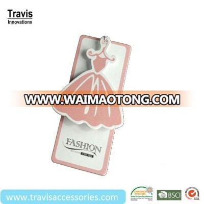 Pink Printing Hangtag Manufacturers, Die Cutting Woman Dress Product Tags