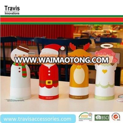 Wholesale Cute Christmas Santa Claus 3D Card Decoration, Snowman Cylinder Paper Cards For Benediction